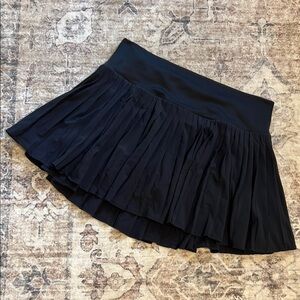 Elegant Black Pleated Skort